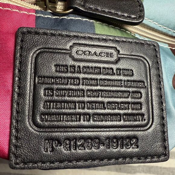 Coach Willis 70th Anniversary Black Leather Satchel Crossbody Bag 19132 Brass - Picture 12 of 17